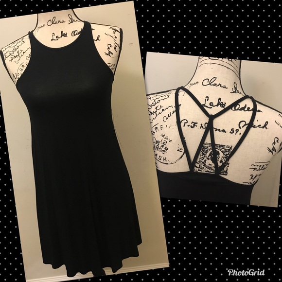 Express Dresses & Skirts - Express black dress strappy back super hot
